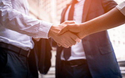 Two people shaking hands