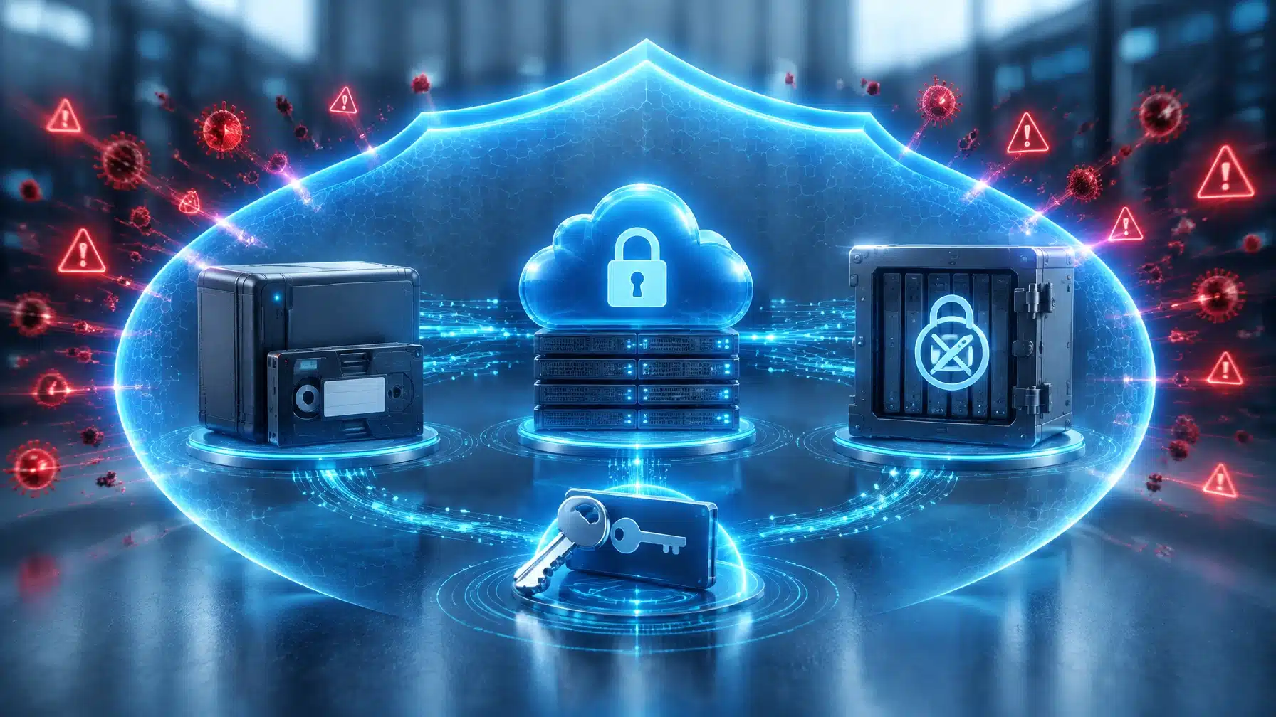 Secure cloud infrastructure protected by a lock